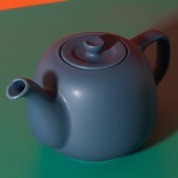 La Cafetire Classic 2 Cup Ceramic Teapot, Navy Teapot, Non-Drip Spout, 600ml - Blue