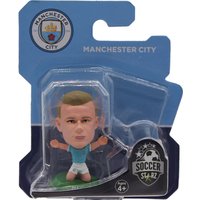 SoccerStarz Man City Erling Haaland - Home Kit Classic Kit 5cm Figure - Turquoise
