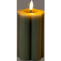 Luxe Collection Pillar LED Candle Realistic Flicker Safe Modern Decor - Grey