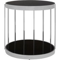 Novo Silver Cage Design Side Table - Silver