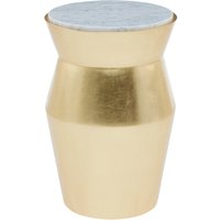 Lino Large Gold Drum Side Table - Gold