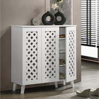 3 door shoe cabinet - White