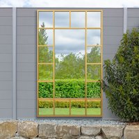 Wenestra Modern Outdoor Wall Garden Mirror - Gold / 180cm