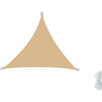 Colour Outdoor Garden Sun Shade Sail - Khaki / 3cm