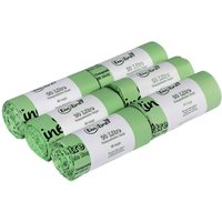 BioLiner 30 Litre Compostable Food Waste Bin Bags - Green / 6