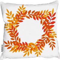Orange Red Autumn Leaves Cushion - Orange / 60cm
