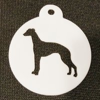 Dog Themed Coffee Stencil - White / Whippet