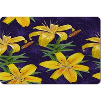 Yellow Lily Flowers Placemat - Yellow
