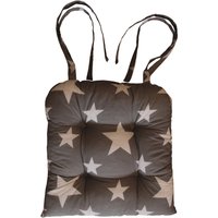 Stars Seat Pad Cushion - Grey