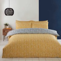 Helston Microfibre Duvet CoverSet with Pillowcase - Ochre