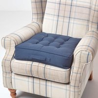 Armchair Booster Cushion with Cotton Cover - Navy