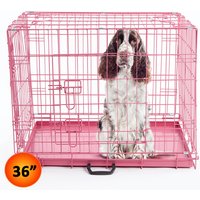 Pink Dog Cage - Pink / 60cm