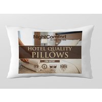 Night Comfort Polycotton Hotel Quality Pillows - White / Firm / 6
