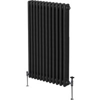 Traditional Column Radiators - Black / 10cm / 150cm / 56cm