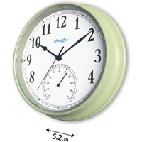 Tub Wall Clock with Thermometer - Pastel Green