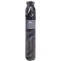 Long KH Faux Fur Hot Water Bottle - Charcoal