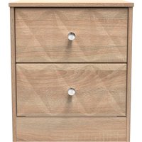 San Jose Fully Assembled 2 Drawer Bedside Cabinet - Bardolino Oak