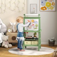 AIYAPLAY Double-Sided Art Easel for Kids w Paper Roll - Green