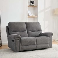 Fosse 2 and 3 Seater Fabric Manual Recliner Sofa - Dark Grey / 2