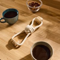 Elkwood Coffee Wood Knot Dumbell Toy - Brown
