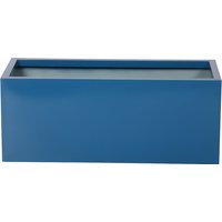 Galvanised Zinc Trough Patio Planter with Drainage Hole - Blue