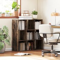 HOMCOM Wooden 9 Cube Storage Cabinet - Rustic Brown