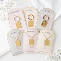 Goddess Energy Necklace Set Of 6 Talisman Pendants - Gold