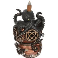 Kraken Diver'S Helmet Backflow Incense Burner - Multicolor