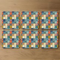 Tribal Art Boho Coaster - Green