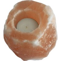 Quality Natural Salt Candle Holder - Orange
