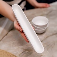 Mikasa Chalk Porcelain Olive Dish - White