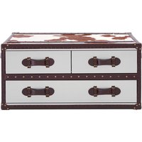 Kensington Townhouse Brown And White Genuine Cowhide Coffee Table - Brown