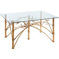 Zariah Table With Bamboo Design Legs - Gold
