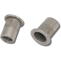 Jrp Riveting Products M10 x 21.0 A2 Stainless Steel Rivet Nuts - JRPRNSSFH1035 - Grey