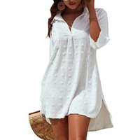 Women's Long Length Blouse - White / S