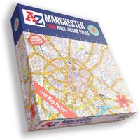 Great Britain A Z Map of Manchester 1000 Piece Jigsaw Puzzle Exclusive Street - Neutral