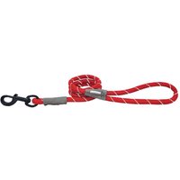 HugglePets Reflective Rope Dog Lead - Orange, 107 x 1.0cm - Red