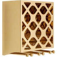 Novo 12 Bottle Gold Finish Wine Rack - Gold