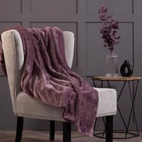 Extra Soft Warm Large Luxury Thermal Fleece Throw Blanket - 180 x 200 cm - Mauve