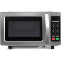 electriQ Freestanding 25L 1000W Flatbed Commercial Style Microwave - Silver