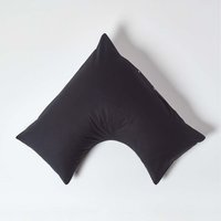 200 Thread Count Egyptian Cotton V Shape Pillowcase - Black