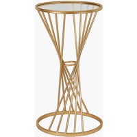 Small Art Deco Twist Side Table - Gold