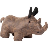 Make it a Home, Faux Leather Rhino Door Stop - Brown Make it a Home, Faux Leather Rhino Door Stop - Brown