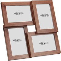 Multi Picture Aperture 6" x 4" Photo Frame Wood - Brown