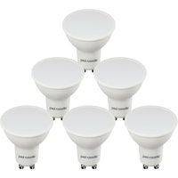 45W LED 7W GU10 Warm White Bulb - White / 6