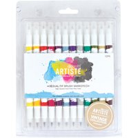 Pack of 12 Artiste Vintage Dual Tip Brush Markers