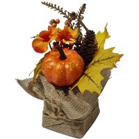 Homescapes Orange Autumn Deocration with Pumpkins - Orange