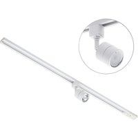 1 metre Track Light Kit with Soho Spotlight Heads and LED Bulbs - White / 1