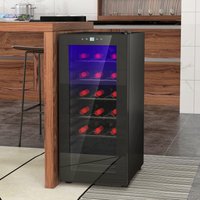 HOMCOM 50L Undercounter Wine Cooler Fridge - Black