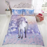 Magical Unicorn Polycotton Duvet Set With Pillowcase - Multicolor / Double